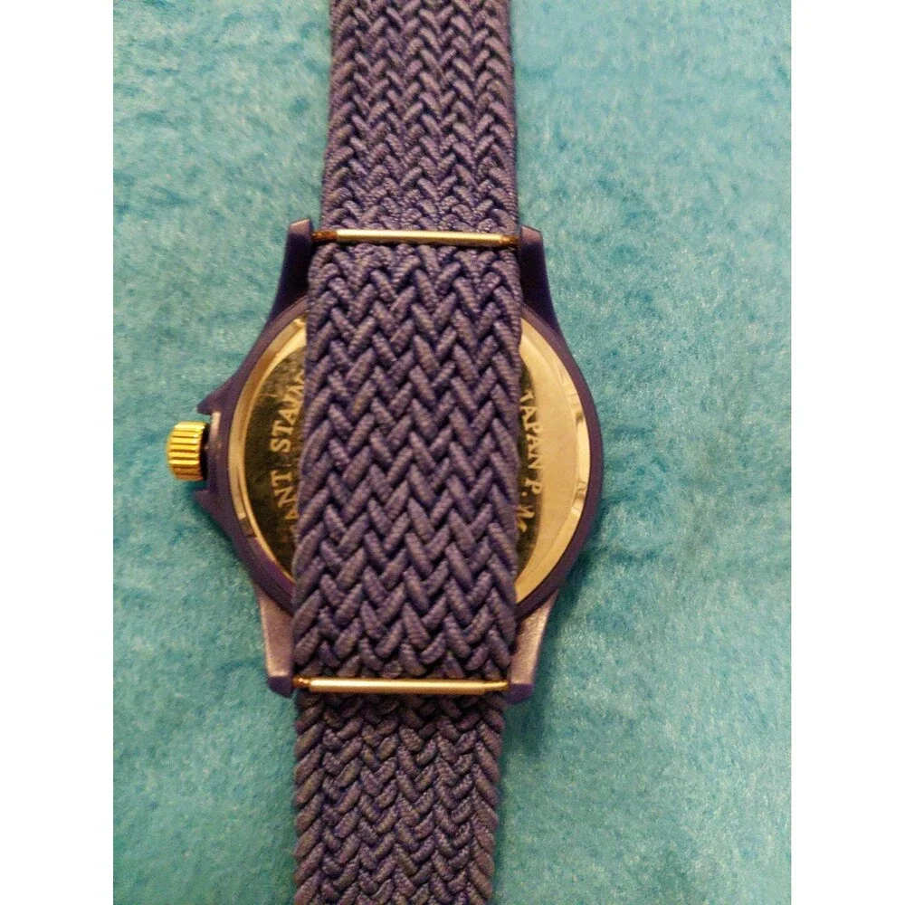 New Blue Stretch Band By Geneva Water Resistant Navy Blue Face Watch